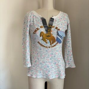 Fresh Karma Boho Floral Long Sleeve Graphic Top